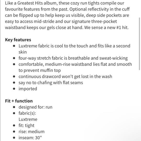 Lululemon Speed Tight Full Length Leggings - Picture 6 of 6